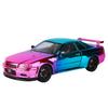 1/24 Nissan Хромированный GT-R GTR R34 Сплав Спортивный Автомобиль Модель Литье под Давлением Металл Трек Гонки Автомобили Модель Звук Свет Детские Игрушки Подарок