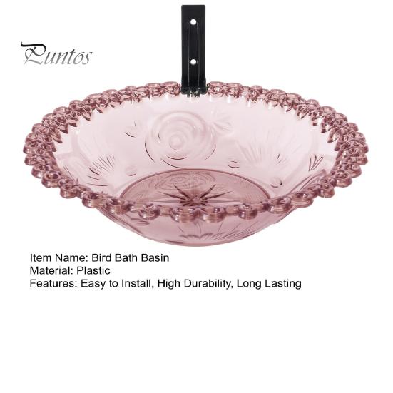 Кормушка для птиц на открытом воздухе. Прочная конструкция. Легко чистить. Простая установка. Съемная чаша для купания колибри.