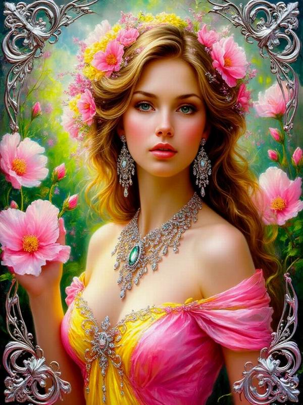 Алмазная Мозаика Новая Коллекция Сексуальные Женщины Цветок DIY Полная Вышивка Стразами Красивая Богиня Мозаика Наборы для Вышивки Крестом Декор Стен