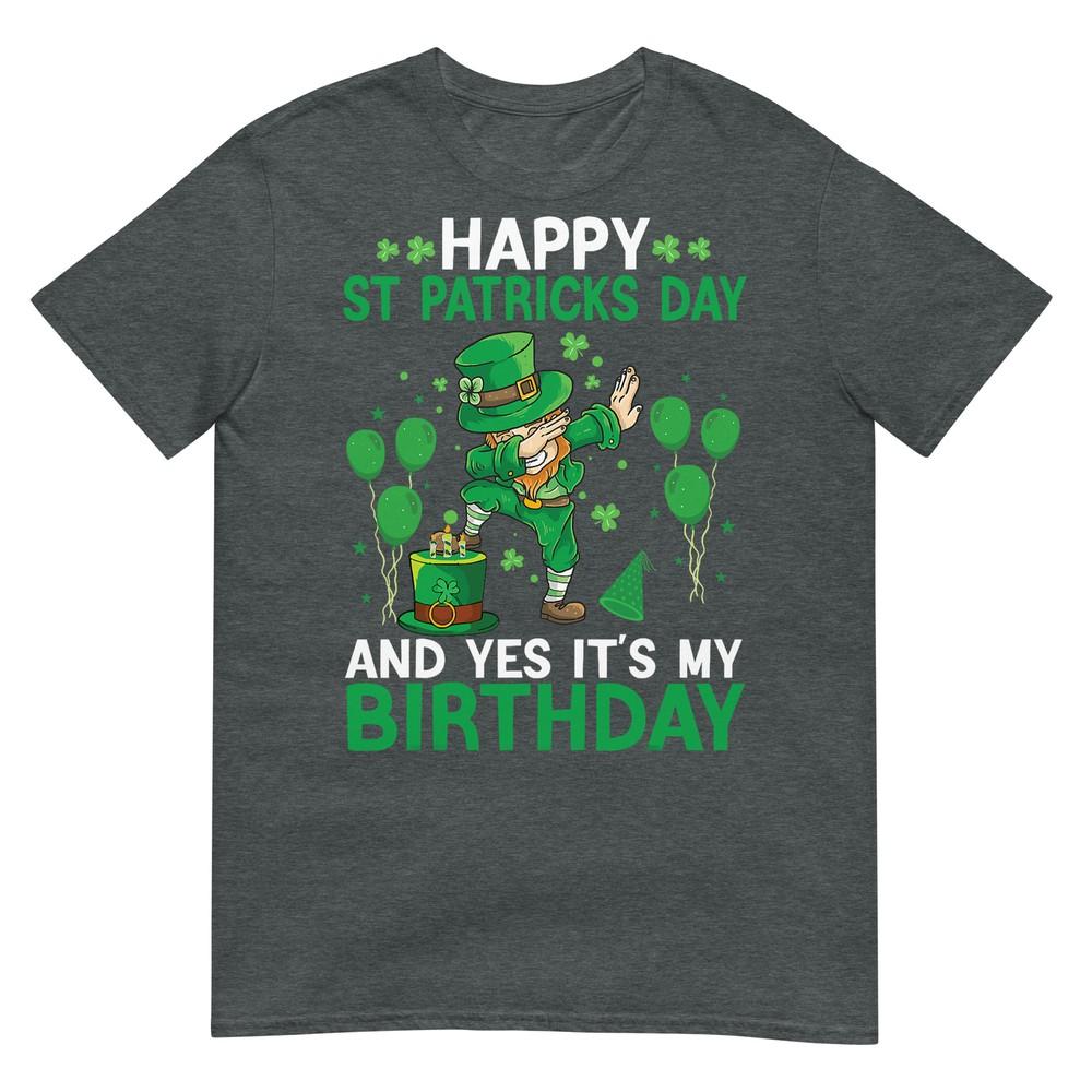 Birthday St Patricks Day Boys Dabbing Leprechaun Unisex Kids TShirt