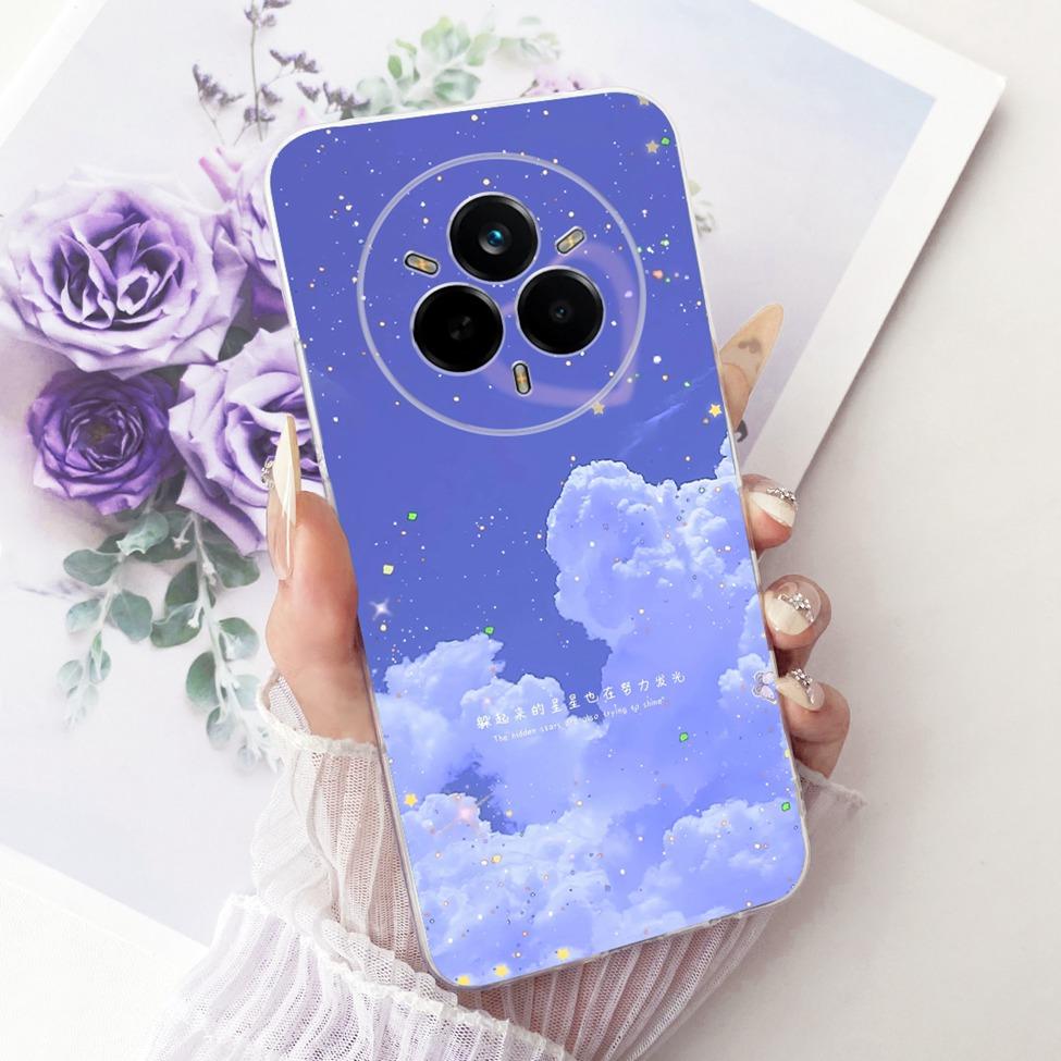 Clear Cover For Realme 14 Pro Case RMX5056 Cute Cat Fashion Butterfly Funny Painted Bumper For Real me 14 Pro Casing