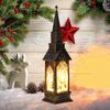 Christmas Glowing House Light Vintage Battery Operated Home Desktop Decoration Flameless Electronic Candle Lamp Night Light Party Supplies Gift