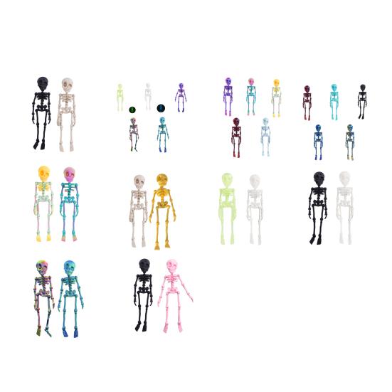 Магниты на холодильник в виде черепа с подвижными суставами Хэллоуинский подвижный скелет на холодильник