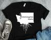 Washington Roots Shirt, Washington Shirts, Washington Gifts, American State Shirts, WA Map Shirts