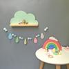 Ins Wooden Cloud Shelf for Kids Room Wood Shelves Children Boy Girl Wall Decorative Decoration