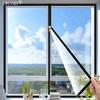 Mosquito Net For Window Black Window Screen Mesh Self-adhesive Anti Insect Window Mesh Reusable Velcro Customized Mosquito Net