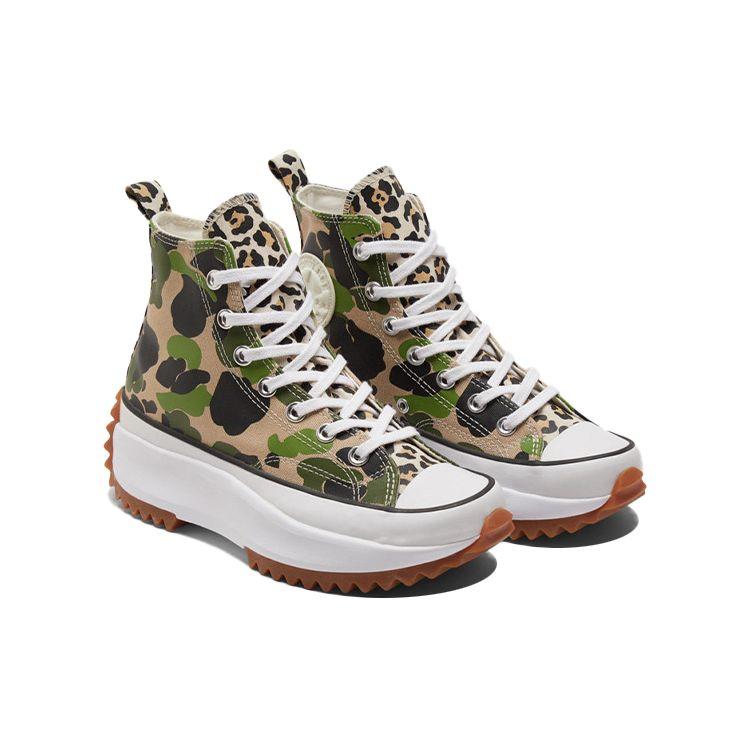 Converse Run Star Hike High Archive Print Camo Unisex Sneakers Green Candied-Ginger Piquant-Green 170913C