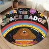 Hey Duggee Round Area Rug,Carpet Rug for Living Room Bedroom Sofa Playroom Decor,Non-slip Floor Mat