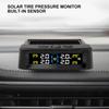 Solar TPMS Car Tire Pressure Alarm Device Auto Tyre Pressure Security Colorful Digital Display 4 External Sensors Tire Pressure Temperature Warning