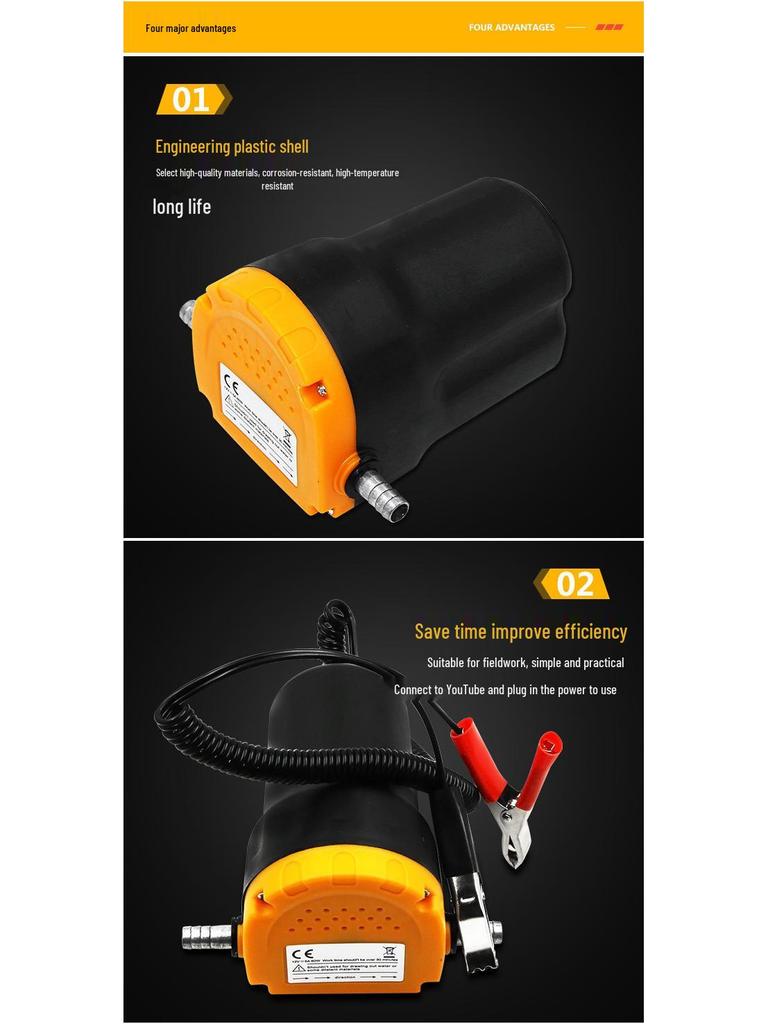 12V/24V Electric Self-Priming Mini Diesel Oil & Water Extractor Pump for Cars