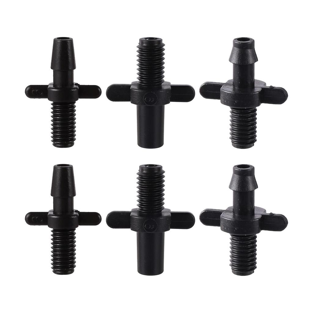 100 шт. 1/4", 1/8" колючий соединитель с резьбой для садового микрокапельного орошения, переходные муфты 4/7 мм, 3/5 мм, фитинги для шлангов, соединение для полива