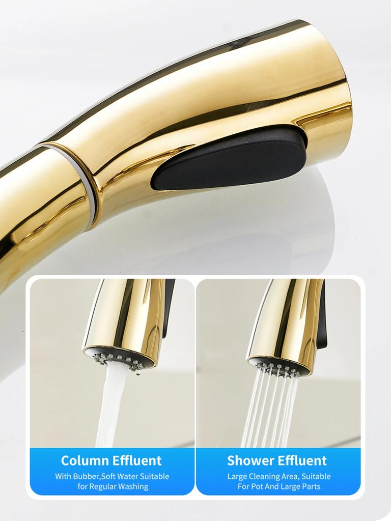 Kitchen Faucet Silver Single Handle Pull Out Design Single Hole Swivel 360 Degree Water Mixing Tap Mixer for Home Use