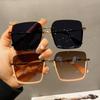 Vintage Oversized Sunglasses Fashion Men Women Square Shades Eyewear Trendy Ins Popular Brand Design UV400 Sun Glasses