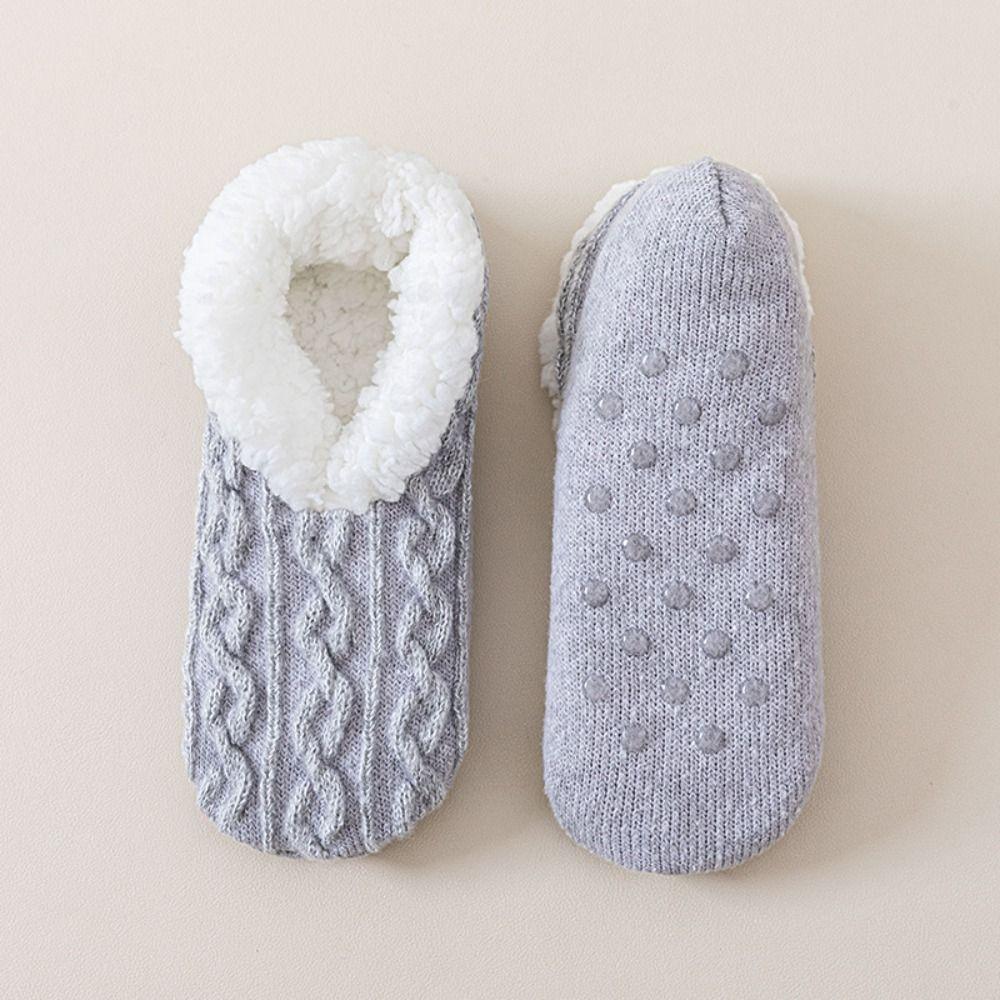 Anti-slip Thicken Plush Socks Coral Fleece Sleeping Socks Fashion Winter Floor Socks  Girls
