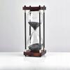 Retro Glass - Wooden Beautiful Hourglass 60 Minutes Xxl 25X10Cm Black
