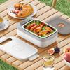 With Timer & 4 Temp Settings Electric Heated Lunch Box Food Containers