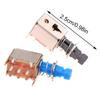 10Pcs A03 Right Angle Pcb Latching Push Button Switch Dpdt Double Pole 6 Pin Self-Locking Key Power Switches