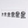 30-100 шт., 3-8 мм, подвески из нержавеющей стали, круглые свободные бусины-разделители для DIY браслета, ожерелья, аксессуары для изготовления ювелирных изделий