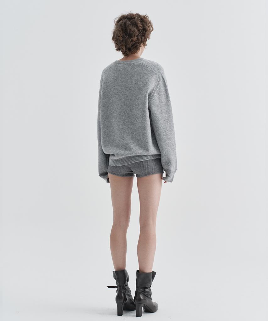 EZIO WOMEN W Plain Round Knit_Melange Gray