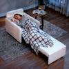Convertible Armchair, 1-Seater, Armchair-Bed, Hidden Storage, 72 x 85.5 x 91 cm, Cream