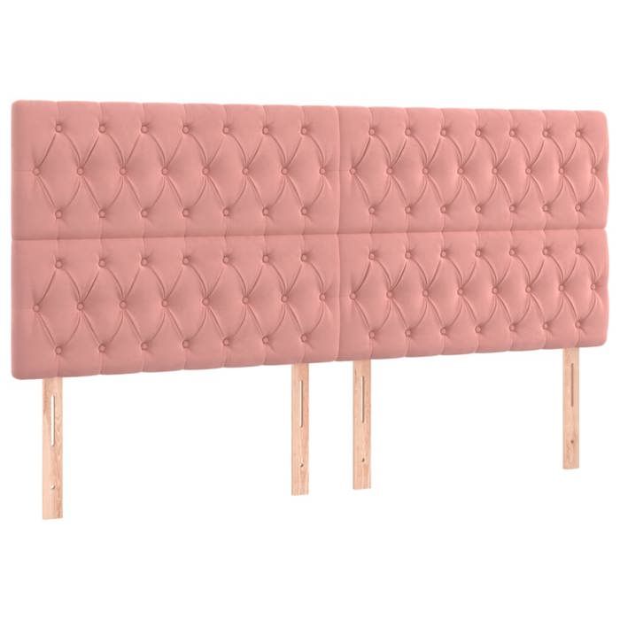 Maison Exclusive - Tête de lit Rose 180x7x118/128 cm Velours