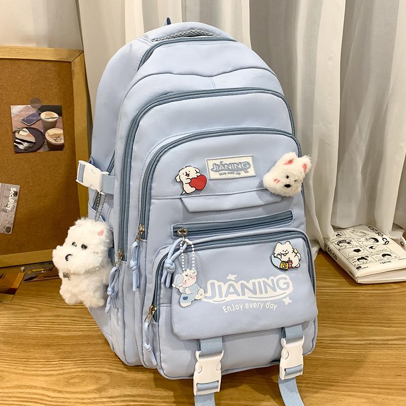 Детские школьные ранцы Ученики начальной школы Девочки Ученики средней школы Большая вместимость Грязеотталкивающий Рюкзак из двух частей