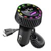 Smart LED Type-C Car Charger 3.1A Dual USB Fast Charging for iPhone Samsung Xiaomi - Voltage Display & RGB Lighting