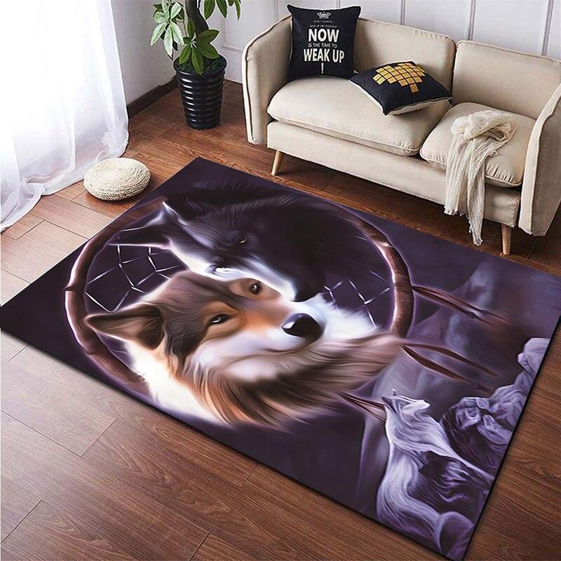 Custom Animal Carpet Wolf Pattern Home Decoration Living Room Lobby Decoration Home Decoration Accessories Wolf Splicing Carpet