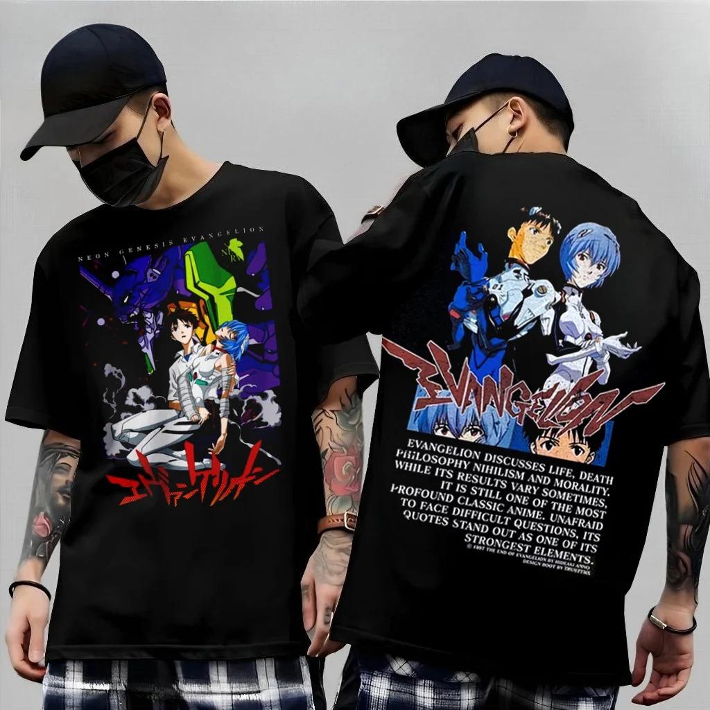 Neon Genesis Evangelion Аянами Рей Аска Классический Стиль Короткий Рукав Футболка Мужская Женская 2026 Лето Родитель-Ребенок Хлопок Футболки Топы