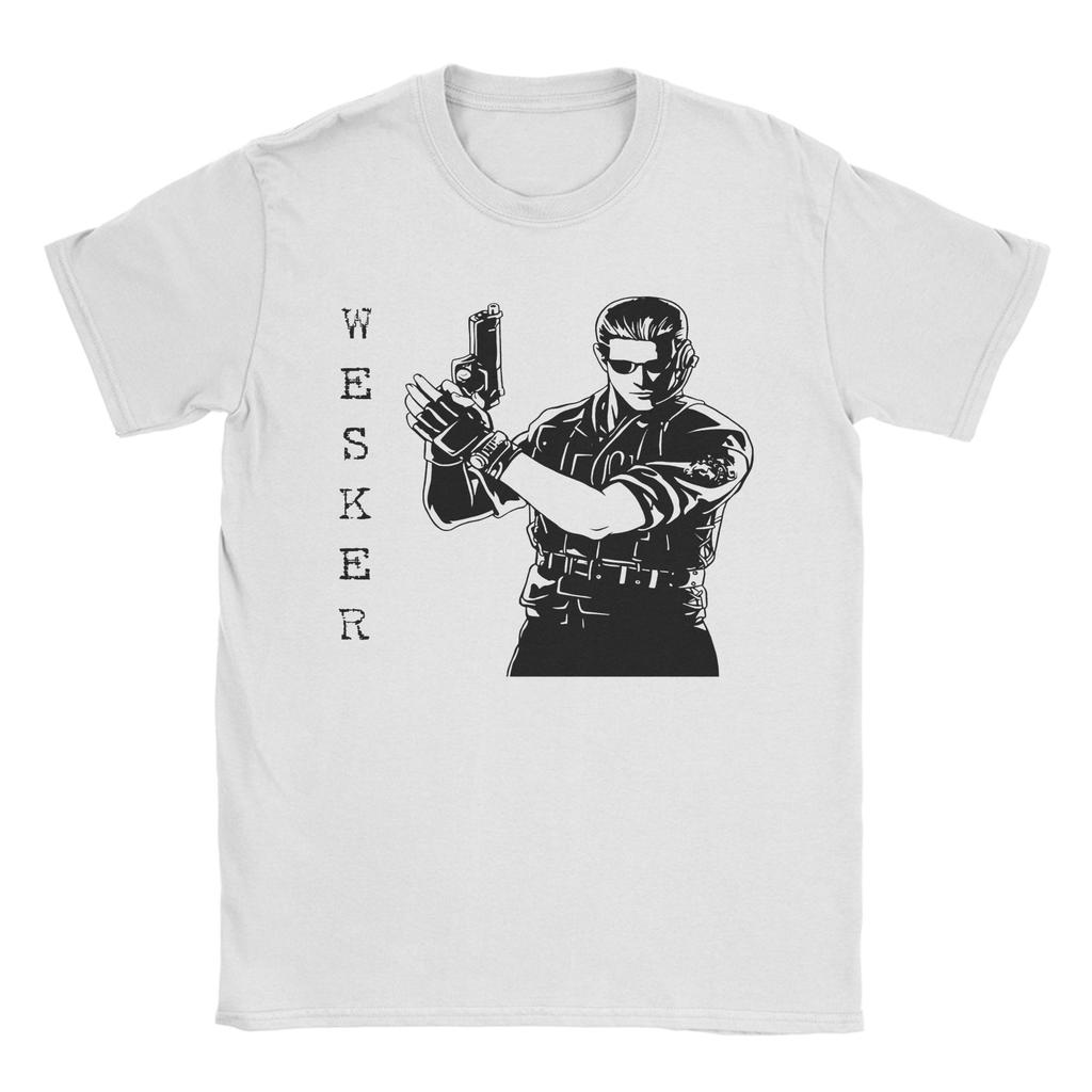 Casual Residents Evils Game T-Shirts for Men Round Neck Cotton T Shirts I Heart Leon Kennedy Short Sleeve Tees Clothing