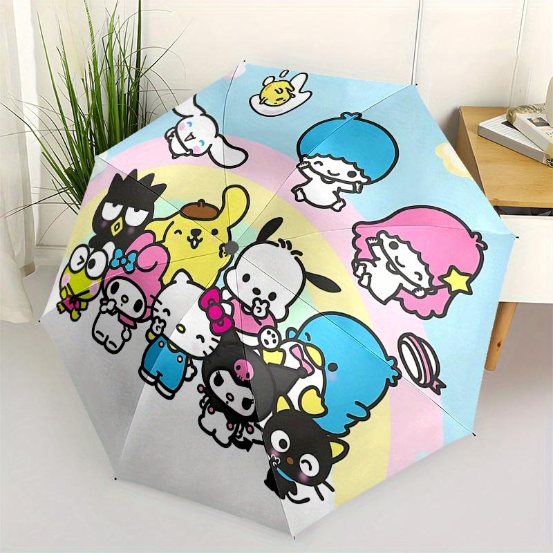 Hello Kitty, Sanrio Автоматический Открывающийся/Закрывающийся Зонт - Милый Зонт с Милым Дизайном, Портативный Компактный 3-Складной Зонт для Мужчин и Женщин, Hallowee