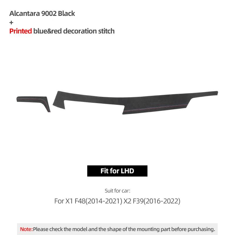 For BMW X1 X2 Serie F48 F39 Dashboard Panel Sticker Instrument Trim Cover Made of Alcantara M Performance Car Interior Accessory