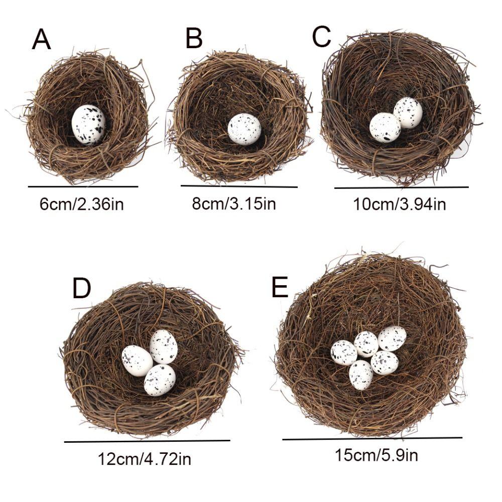 Искусственное гнездо для птиц, плетеное из ротанга, прочный домик для яиц для птиц, украшение для сада, принадлежности для клеток для домашних животных и птиц