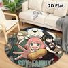 Ковер круглый Spy Family Ковер для гостиной, спальни, дивана, игровой комнаты Декор Нескользящий коврик для пола