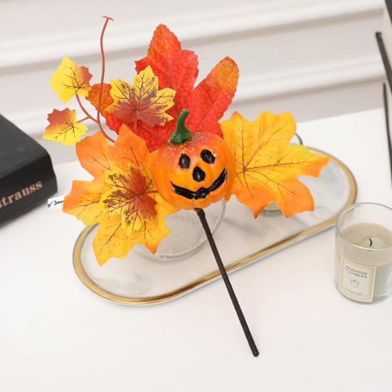 Поддельный кленовый лист, долговечный, простой в уходе, искусственные тыквы, кленовый лист для сбора урожая, вечеринки в честь Дня благодарения, Хэллоуина
