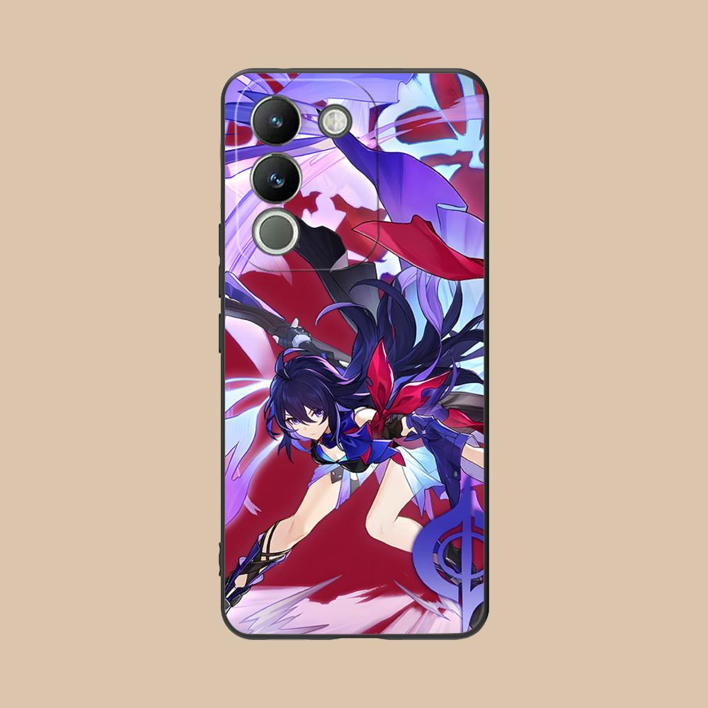 HSR Seele Матовый чехол из ТПУ для мобильного телефона VIVO V60 V50 V40 V30 V29 V27 V25 V23 Pro Lite 5G Цветной печатный чехол