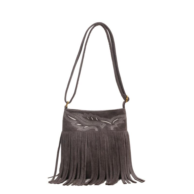 Женская сумка через плечо с кисточками Сумка через плечо