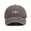 Three Coconut Tree Printed Baseball Caps for Men and Women, Casual Outdoor Travel, Beach Duckbill Caps, Simple Accessories