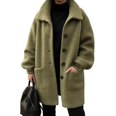 Женский модный повседневный кардиган-жакет однотонного цвета с длинными рукавами