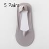 5 пар женских летних тонких хлопковых носков Ice Silk Cool Shallow Mouth Invisible Socks