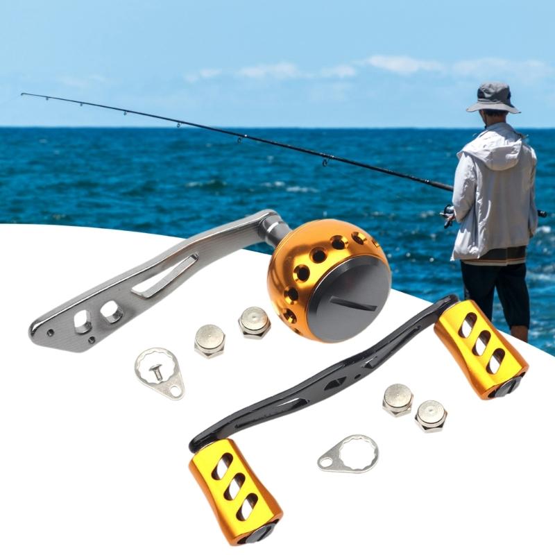 Рукоятка рыболовной катушки Power Handle Baitcasting с металлическим наконечником и креплением, запасная часть для рыболовной катушки.