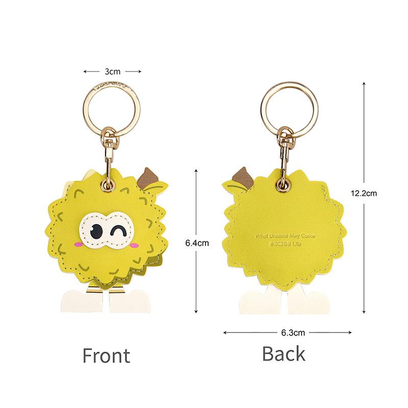 Защитный чехол, Чехол для карты контроля доступа, Кожаный мультяшный квадрат в виде капли воды, Милый маленький подарок, Персонализированный креативный брелок.
