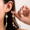 Легкая Роскошь Высококачественные Изысканные Серьги-Цветы с Желтыми Бриллиантами Длинная Кисточка Темперамент Ретро Мода Серьги для Чонсам