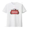 Футболка с принтом логотипа Stella Artois в винтажном стиле Черная Ретро-дизайн винтажный Стирка винтаж Дизайнерская одежда Повседневная Удобная Дышащая
