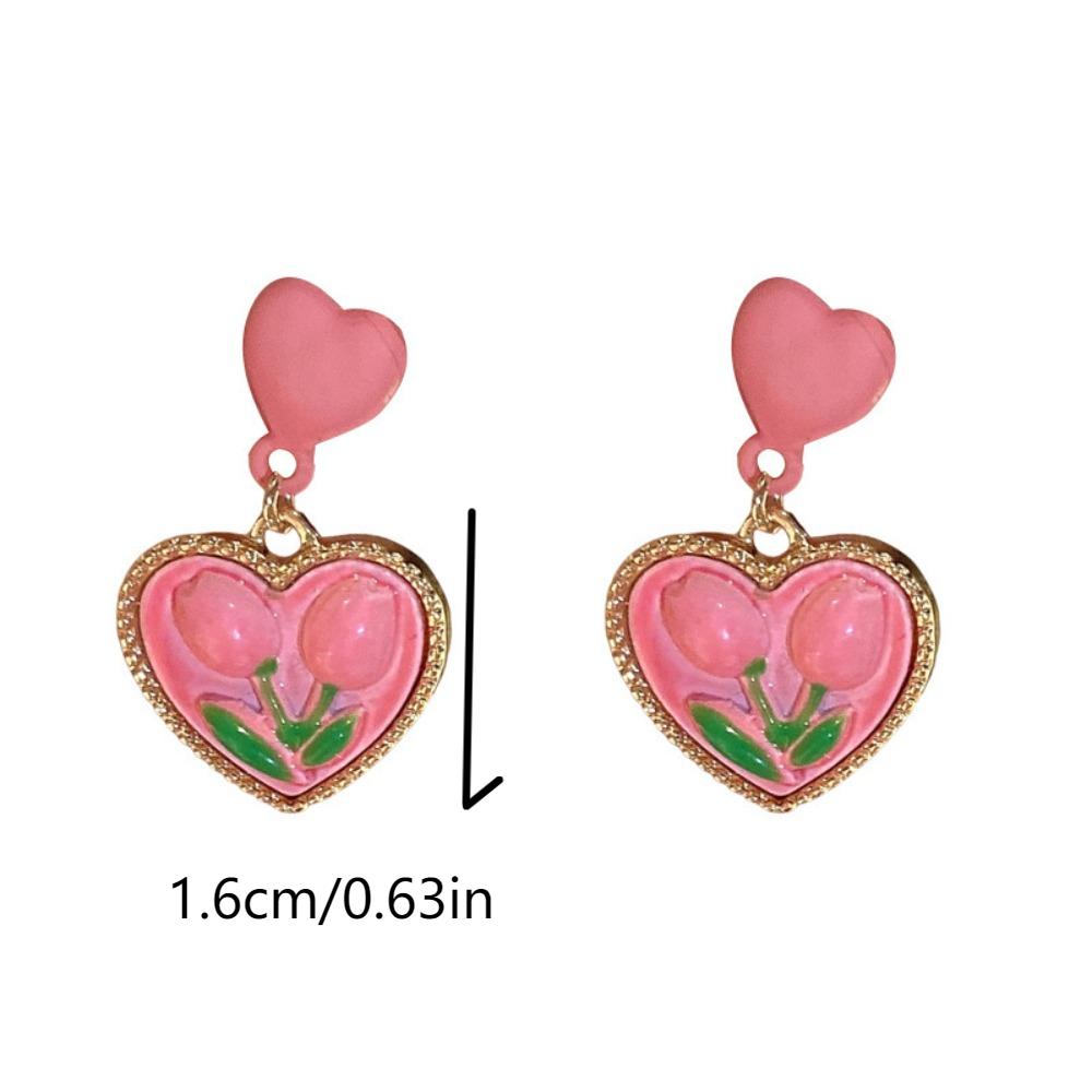 Темпераментное ожерелье-тюльпан, асимметричное ожерелье с имитацией жемчуга, простые серьги-тюльпаны, подарок