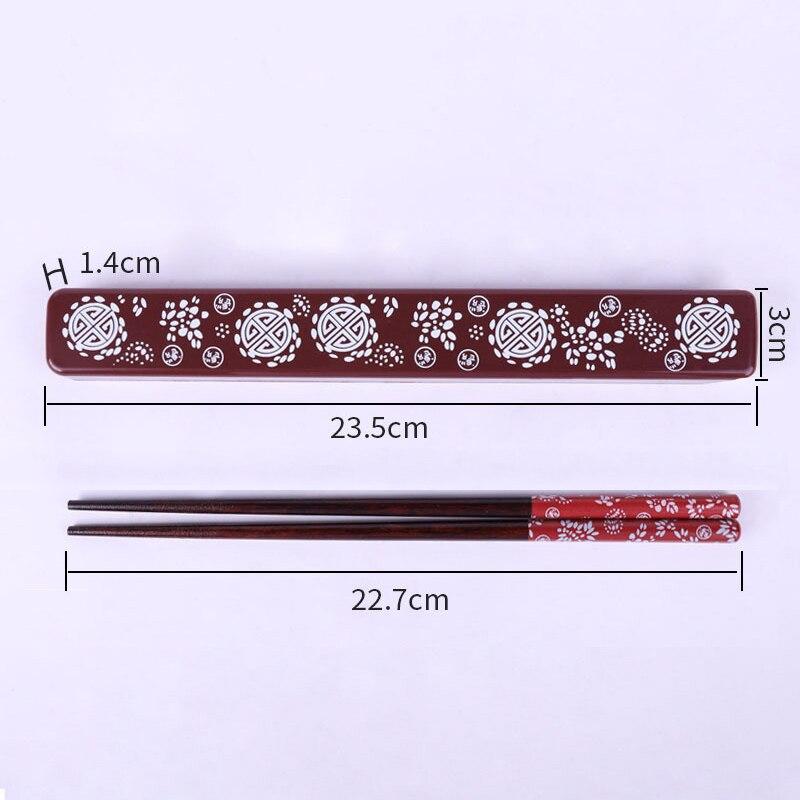 Высокое качество японские палочки для еды путешествия кемпинг деревянные палочки набор с футляром многоразовые палочки для суши для еды кухонная посуда