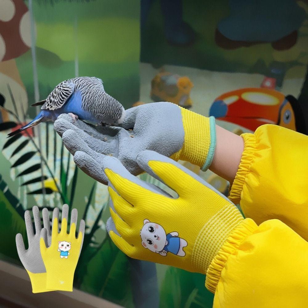 Breathable Kids Garden Gloves Latex Coated Children Protective Gloves Garden Work Gloves For Kids