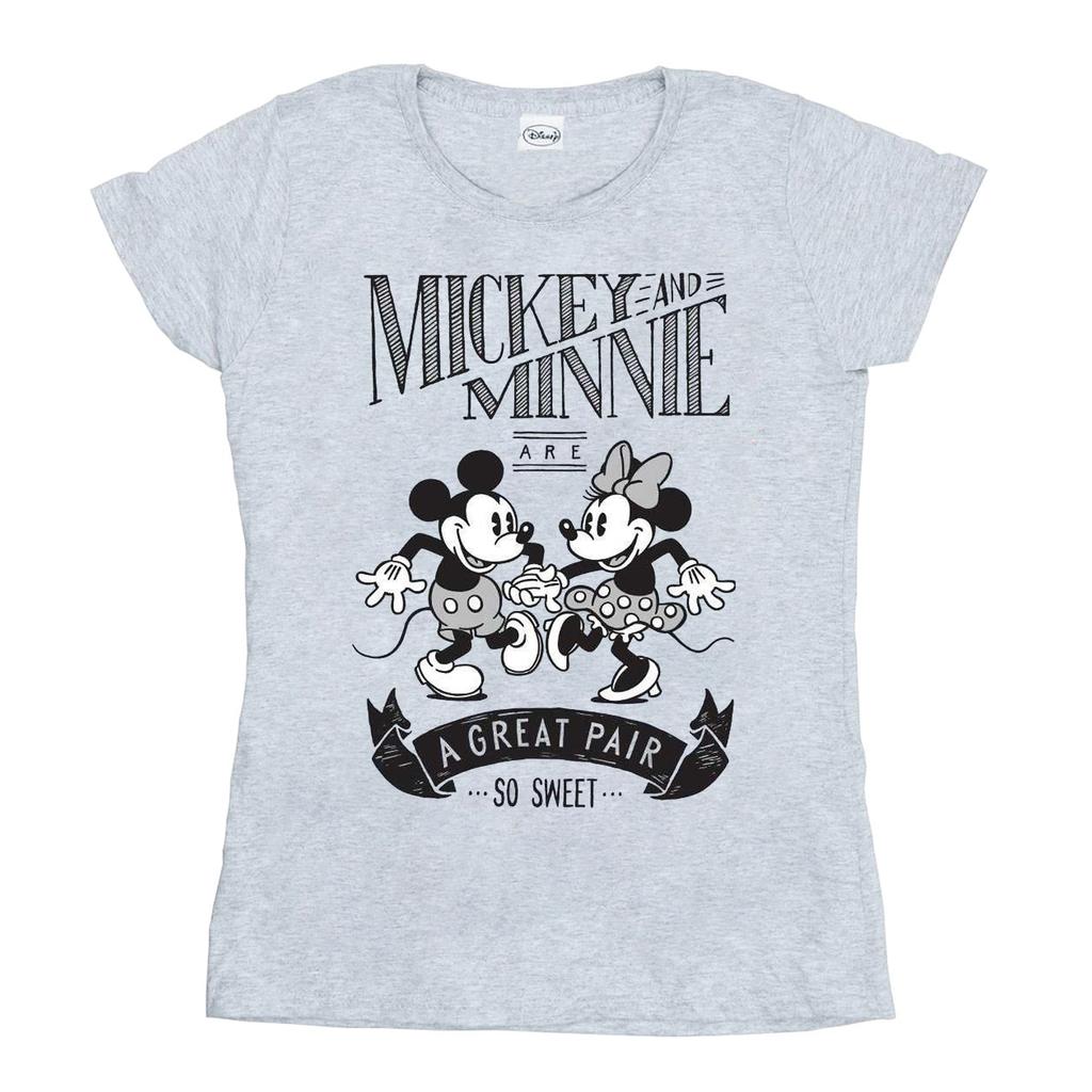 Disney Женская/женская хлопковая футболка с Микки и Минни Маус, отличная пара