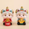 Cute Lion Dance Sheep Figurine Chinese Style Resin Ornament Wealth Zodiac Sheep Statue  New Year