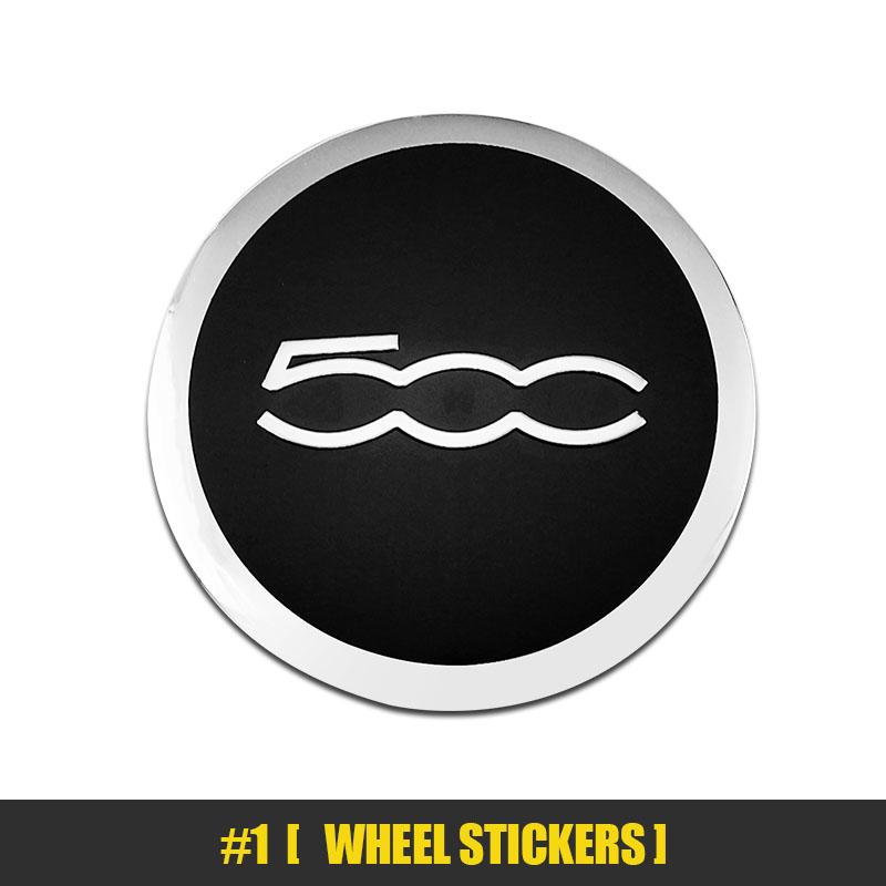 4Pcs Car Wheel Stickers 56mm Auto Center Hub Cap Decal For FIAT Abarth 500 Tipo FR Panda Argo Freemont Viaggio Bravo Punto Doblo
